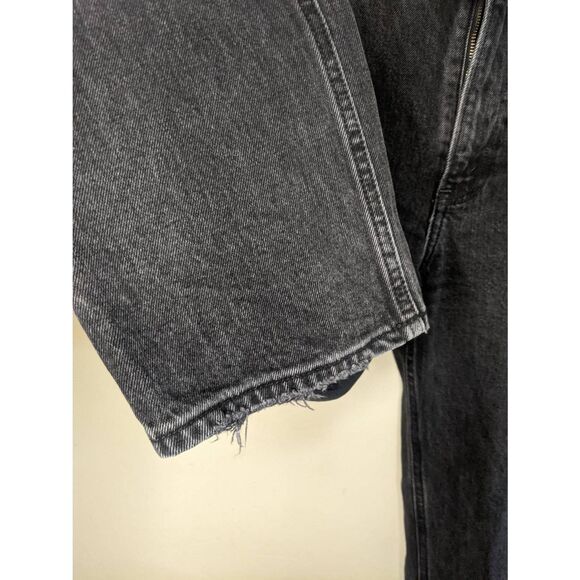 Abercrombie 90s Straight Jeans Women’s Size 26 Short Black High Rise Distressed - Picture 8 of 15